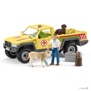 Schleich SAMOCHÓD WETERYNARZA NA FARMIE (Schleich 42503)