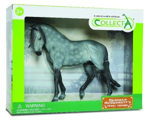 COLLECTA 89555 KOŃ ANDALUZYJSKI OGIER MAŚCI CIEMNO SIWEJ JABŁKOWITEJ 1:12 DELUXE W OPAKOWANIU / ANDALUSIAN STALLION DARK DAPPLE GREY