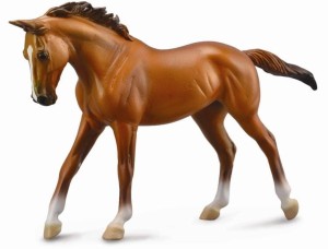 COLLECTA 88635 KLACZ PEŁNEJ KRWI ANGIELSKIEJ KASZTANOWATA DELUXE SKALA 1:12 / THOROUGHBRED MARE CHESTNUT DELUXE 1:12 SCALE