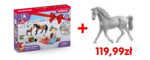 Kalendarz Horse Club  + srebrny koń Exclusive (Schleich 98982 + 72193)